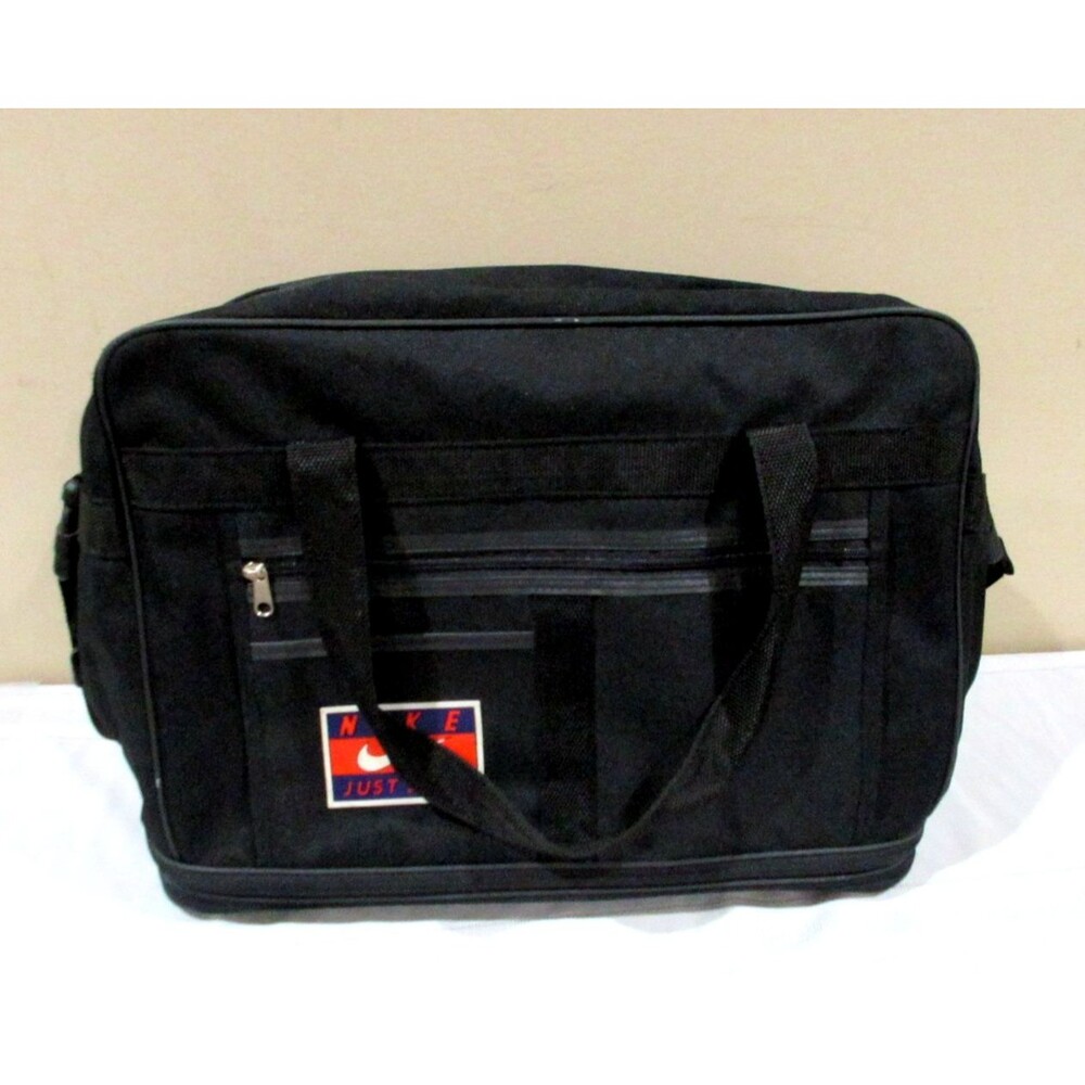 Vtg. 90's Nike Duffle Bag Wheeled 19" Black 2 Expandable Compartments VG Cond.